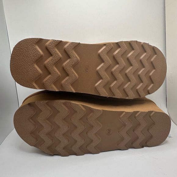 CUSHIONAIRE Women's Genuine Suede Cozy Mule Platform +Memory Foam 9 CHESTNUT - Picture 5 of 7